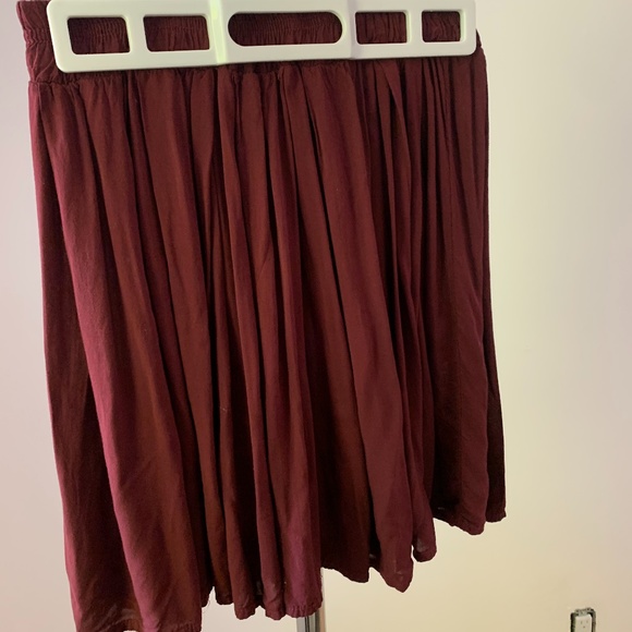 Brandy Melville Burgundy Skirt (One Size) - Picture 3 of 4